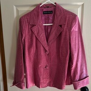 Pamela McCoy Pink Blazer Classic Notched Lapels